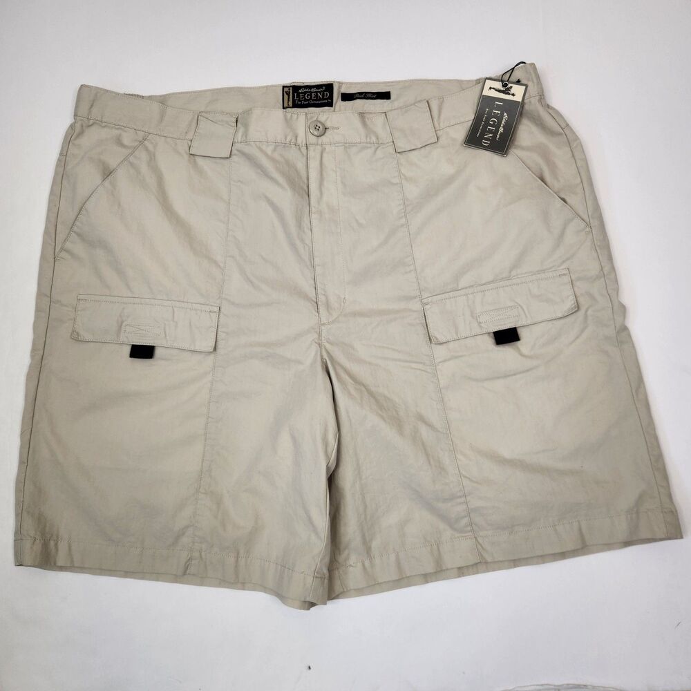 NEW Eddie Bauer Mens Legend Multipocket Utility Flat Front Pack Shorts 46